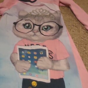 one 5 one Pink Cat Graphic Belt